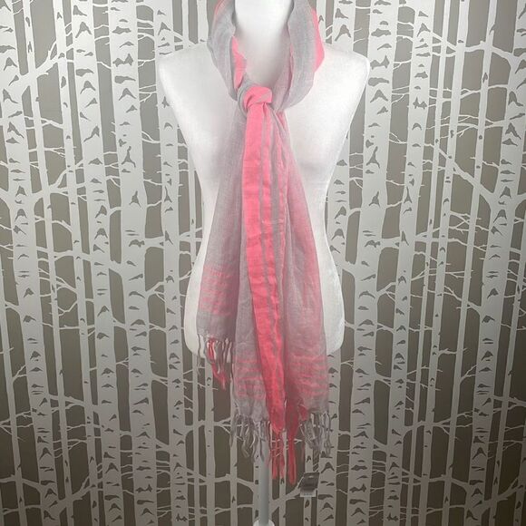 Ann Taylor LOFT Sheer Wool Blend Fringe Trim Scarf NEW $39.50 - Picture 1 of 8